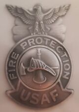USAF Fire Protection Metal Badge New Unused In Original Box 1984 Air Force mini picture