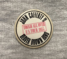 John Cafferty and the Beaver Brown Band Rock N Roll Music Button Pin Pinback Vtg picture