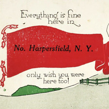 North Harpersfield Pennant Art Postcard 1920s New York Landscape Message A2573 picture