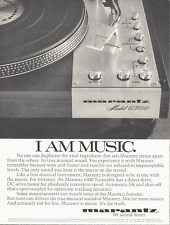 1977 Marantz Model 6300 Stereo Record Player Turntable I Am Music vtg Print Ad picture