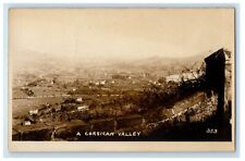 c1920's Bird's Eye View Of A Corsican Valley France RPPC Photo Vintage Postcard picture