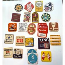 25 Vintage British Pub Beer Coasters/Mats, Some Used, Some New picture