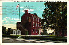 1935 Alexander Academy George Washington in Alexandria Virginia Postcard picture