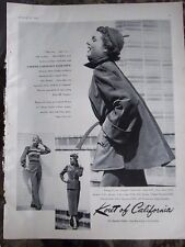 1949 Vintage KORET of California Career Corduroy Pair Offs Womens Fashion ad picture