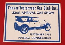 VINTAGE 1981 YANKEE YESTERYEAR ANTIQUE CAR CLUB ANNUAL MEET METAL PLAQUE SIGN  picture