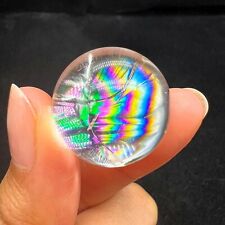 22mm 15g Natural Clear Quartz Sphere Double Sided Rainbow Crystal Ball Healing 8 picture