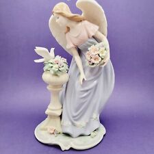 Vintage O'Well large Porcelain Angel Figure Flowers & Doves Flowers 2006 Edition picture