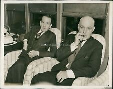 1936 Jim Dooling Smokes In Train Drawing Room With Charles Hussey 7X9 Photo picture
