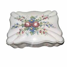 vintage porcelain floral trinket box picture