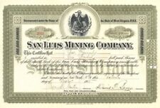 San Luis Mining Co. - San Dimas Mining District of Mexico - 1900's dated Mexican picture