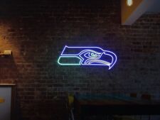 Football Seattle Seahawks Neon Sign, Sports Neon Light Home Decor NFL Wall Decor picture