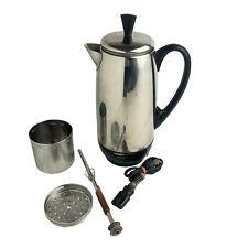 Vintage Farberware Superfast Auto 142B Percolator 12 Cup Coffee Pot Maker Chrome picture