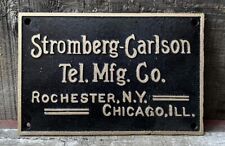 Stromberg-Carlson Telephone Mfg. Co., Rochester, NY, Chicago, IL, Cast Iron Sign picture