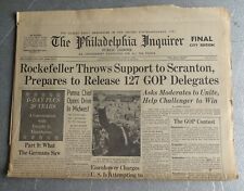 June 16 1964 Philadelphia Inquirer Newspaper Tony Gonzalez, D-Day, Jim Lampe,etc picture