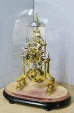 Antique English Single Fusee Passing Strike Skeleton Clock Signed - Glass Dome picture