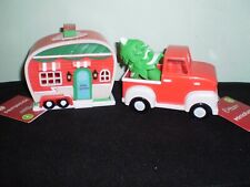 COBBLESTONE CORNERS 2 PIECES SET MERRY CHRISTMAS TRAILER AND TRUCK SET picture