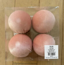 ⭐️ Hobby Lobby Flocked Velvet Ball Ornaments Pink Case Of 24, 96 Balls Total ⭐️ picture