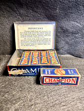 Antique Champion Spark Plugs Service Kit New Old Stock C 10 S Shielded Full Box picture