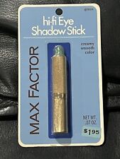 VINTAGE MAX FACTOR  HI FI EYE SHADOW STICK GOLD TUBE SEALED ON CARD GREEN  NEW picture