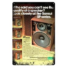 Sansui Speakers Vintage Look Hifi Advertisement  Metal Poster - 20x30cm Tin Sign picture