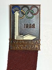 Vintage 1952 Helsinki olympics participation pin badge volmistein gymnastique te picture