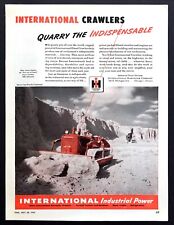 1947 International Harvester Crawler Bulldozer in Florida Quarry art print ad picture