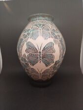 Mata Ortiz Pottery Handmade Butterfly Design by Lupe Soto 9.5