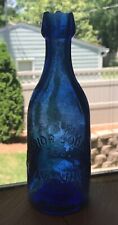 JOHN RYAN  1866 ~ EXCELSIOR SODA WORKS - SAVANNAH  GEO.  COBALT BLUE~  “AS IS” picture