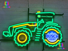 New John Deere Farmer Tractor Busch Light LED Neon Sign Light Lamp With Dimmer picture