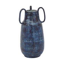 Blue Ceramic Vase with Handles picture