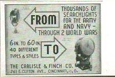 1945 Print Ad Searchlights Army & Navy Carlisle & Finch Co. Cincinnati,OH picture
