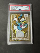 2023 Topps Chrome Disney 100 Gold Wave Refractor 86 Donald Duck /50 PSA 10 POP 6 picture