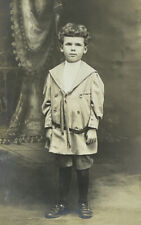 Beautiful RPPC Portrait Postcard - Early 1900s Handsome Young Boy Simon Hess picture
