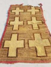 Antique Navajo Handwoven Native American Indian Rug Wool Blanket Carpet 110x64cm picture