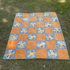 Vintage 1930’s/40’s Hand Stitched Finished Cotton Quilt picture