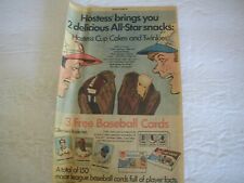 1977 HOSTESS TWINKIES, CUPCAKES BASEBALL CARD WALL POP ART VINTAGE PRINT AD L030 picture
