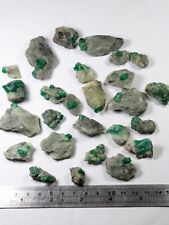 Emerald Crystals On Matrix, 26 Pieces, From Swat Valley, Pakistan. picture