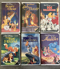 6 Vintage Walt Disney's VHS Black Diamond Classics Beauty & the Beast Lady Tramp picture