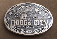 Vintage NOS NIB 1993 Dodge City Days Rodeo Ltd Edition ADM Trophy Belt Buckle picture