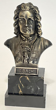 Vintage Antique Bronze Johann Sebastian bach ~Marble base~Made in Germany picture
