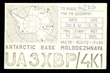 QSL Card Radio Antarctica Russia Molodezhnaya UA3XBP/4KI 1981 ≠ U1108 picture