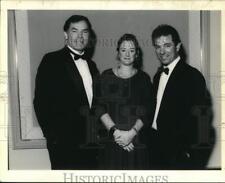 1990 Press Photo Ron Swoboda, Nancy Mauti, Bobby Valentine at Hall of Fame event picture