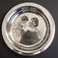 1973 Franklin Mint Mothers Day Plate - Sterling Silver (.925) - COA + OGP picture
