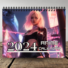 Anime Girls 2024 Calendar | 12 Month Calendar | Spiral Bound Wall Calendar picture