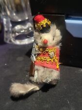  Vintage Miniature Original Fur Toys West Germany~ Real Fur Armed Mouse  Gaurd  picture