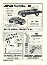 1953 PAPER AD Lupor Mechanical Toy Race Car Racer Friction Motor State Police  picture