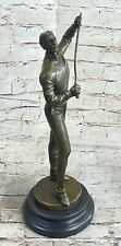 Fencer with sword bronze statue Man with sword in attack position Hand Made Deal picture