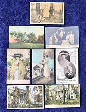 8 ANTIQUE 1908 TEDDY  ALICE ROOSEVELT OFFICIAL FAMILY COLOR B&W PHOTO POSTCARDS picture