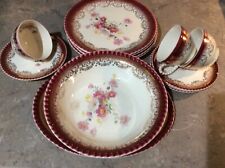 Antique Nasco (Set of Sixteen) Empress Pattern 22K Decorated  Dishes And Cups picture