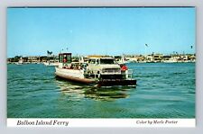 Newport Beach CA-California, Balboa Island Ferry, Antique Vintage Postcard picture